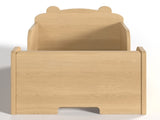 Toddler Floor Bed Frame, Cot Bed for Boys and Girls Ages 3-6, Bear Shape Toddler Bed,Natural W1580P373255