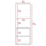 Medicine Single Door Cabinet 32" H, Two External Shelves, Two Interior Shelves, Black B097133163