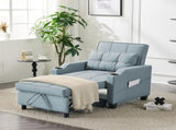 3-in-1 Convertible Sleeper Chair, Pull Out Sofa Bed with 3-Level Adjustable Backrest, USB & Type-C 50543043
