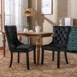 ZUN Modern, High-end Tufted Solid Wood Contemporary Velvet Upholstered Dining Chair with Wood Legs 42967936