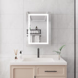20 X 28 inch Bathroom Medicine Cabinet with Mirror Wall Mounted LED Bathroom Mirror Cabinet with W173894722