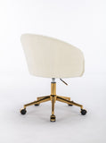 ZUN Hengming Golden foot office chair, modern armchair, height adjustable, rotary cosmetic chair, for W212131652