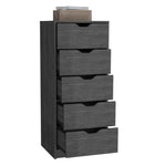 ZUN Basilea 5 Drawers Tall Dresser, Pull Out System B200P173186