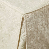 3 Piece Split Corner Pleated Quilted Bedspread Cream King B03597562