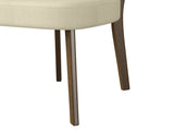 Dellers Mid-Century Modern Upholstered Dining Chairs in Oatmeal with Dark Brown Solid Wood Legs B127P495084
