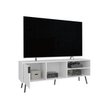 Vulcan 63" Wide Tv Stand with One Cabinet, Three Open Shelves, Cable Management, Living, Tv B200P253754