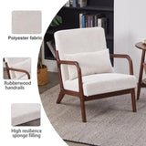 Mid-Century Modern Accent Chair, Arm Chair Living Room Chairs Pillow Upholstered Reading Chair W2989P295373