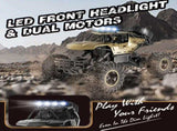 2026 2 Batteries 112 golden Rock Crawler Rechargeable Off Road Truck 4WD , Metal Shell LED 61910726