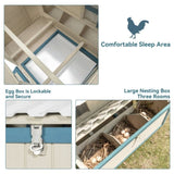 ZUN Weatherproof outdoor chicken coop with waterproof PVC roof. Outdoor chicken coop with removable W142777680