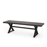 ZUN Outdoor Dining Bench, Antique Matte Black 69930.00BLK