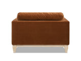 Knox 65" Modern Farmhouse Chaise Lounge Chair, Burnt Orange Performance Velvet B2719P391773