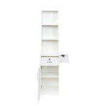 ZUN White modern simple hair desk, multi-layer storage, large storage space 75727939