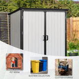 5x3FT Outdoor Storage Shed Waterproof Resin Cabinet with Lockable Doors for Bikes and Patio 81810848