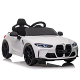 ZUN BMW M4 12v Kids ride on toy car 2.4G W/Parents Remote Control,Three speed adjustable,Power display, W1578P214202