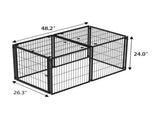 48" Dog Cage, Dog Kennel for Medium Dogs Puppy Dog Playpen with Top, Pet Cage for Indoor Black 98599020