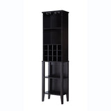 ZUN Wine Cellar, Bar Display Cabinet with Wine Glass Holder, Wine Bottle Compartment fits 12 Bottles B107130812