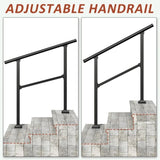Hand Rails for Outdoor Steps, 2-3 Step Handrail 2 Pack T3210P298172
