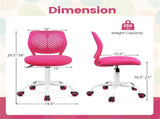 Ergonomic Kids Desk Chair, 16.5-21 Adjustable Height Mesh Study Chair Pink 37372036