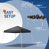 8x8ft Pop Up Canopy Tent, Outdoor Tent Canopy Foldable Portable Canopies for Camping, Patio, Easy Up 88306167