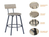 Long Bar Table Set with 3 PU Upholstered Bar Stools, Industrial Bar Table and Chairs for Kitchen 45344353