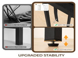 63" Console Table with US Standard Power Outlet, Melamine MDF Tabletop & Black Metal Frame, Black 45174155