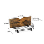 ZUN Full Size Metal Bed Frame with Drawer, Black Heavy Duty Mattress Foundation with Steel Slat Support, W1903P150052