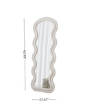Flannel Full Length Wave Floor Mirror for Bedroom living room Hanging or Against The Wall W347P325002