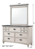 Beautiful Farmhouse Two-Tone Finish 1Pc Dresser Storage Drawers Bedroom Furniture Black Nickel B011P228559