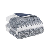 King/Cal King 3 Piece Cotton Comforter Set with Chenille Tufting B035128801