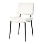 ZUN Modern Beige simple dining chair Fabric Upholstered Chairs home bedroom stool back dressing chair W210132727