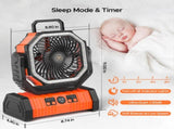 Battery Portable Camping Fan 20000mAh Rechargeable Power Bank with 270&deg Rotation 78990918