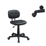 ZUN Low-Back Adjustable Office Chair with PU Leather, Black SR011676