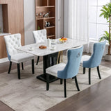 ZUN Furniture,Modern, High-end Tufted Solid Wood Contemporary PU and Velvet Upholstered Dining Chair 66634547