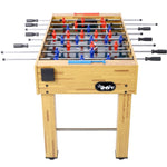 ZUN 54-Inch Hurricane Foosball Table for Family Game Rooms with Light Cherry Finish, Analog Scoring and W465P164158