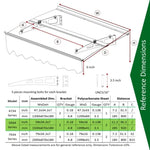 ZUN DA5934W Series Door Window Awning Canopy Made of 0.137 Inch Thick Crystal Solid Polycarbonate Sheet W2205P180066