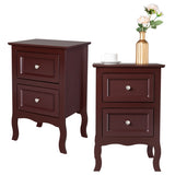 2pcs Country Style Two-Tier Night Tables Large Size Grown 85450800