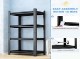 4 Layer Garage Storage Rack, Heavy-Duty Shelving, Adjustable Metal Dividers, 35.43"W * 17.71"D * 39693340