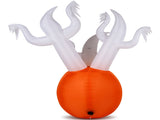 5.9 FT Halloween Inflatable Pumpkin Ghost Outdoor Decorations, Scary Blow up Yard Decor with 49008803