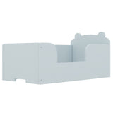 Toddler Floor Bed Frame, Cot Bed for Boys and Girls Ages 3-6, Bear Shape Toddler Bed, Blue W1580P257434