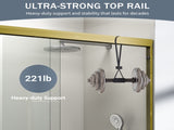 56-60 in. W x 72 in. H Double Sliding Shower Door, Semi-frameless Bathroom Sliding Door with 1/4" T5223P413101