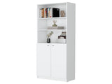 Zachary White 2-Door Bookcase B062P175158