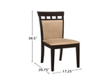 Set of 2 Upholstered Side Chairs, Cappuccino and Tan B016P223065
