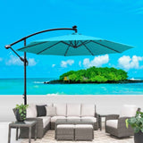 10 ft Outdoor Patio Umbrella Solar Powered LED Lighted Sun Shade Market Waterproof 8 Ribs Umbrella W65642336