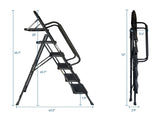 Step Ladder, Folding Step Stool with Wide Anti-Slip Pedal, Sturdy Steel Ladder, Convenient Handrail, W2660P468424