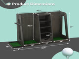 Wooden Golf Bag Organizer and Storage Rack 25312022