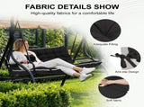 Outdoor Swing Cushions 63 Inch, Waterproof 4" Thick Porch Swing Cushion Replacement with Backrest 36897142