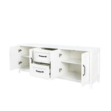 ZUN Modern White TV Stand with Drawers and Cabinet for Organized Entertainment Center W1778140562