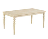 Amonia Urban Style Wired White Finish Wood Turned-Leg Dining Table T2574P165165