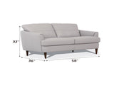 Helena Pearl Gray Leather Loveseat B2726P496936