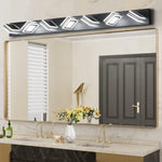 ZUN LED Modern Black Vanity Lights, 7-Lights Acrylic Matte Black Bathroom Vanity Lights Over Mirror W1340142518
